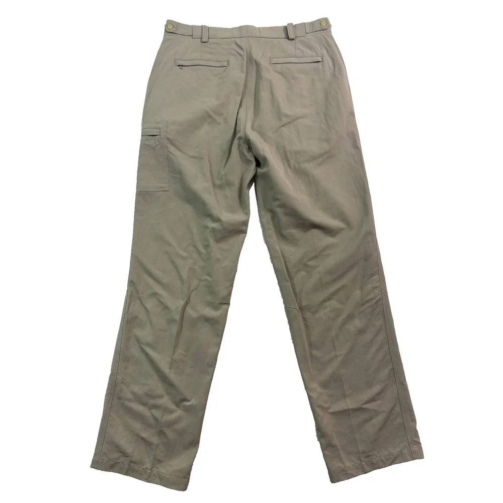 Simms XL‎ 38x34 Beige Nylon Cargo Performance Chino Pants Waffle Lined Fishing
